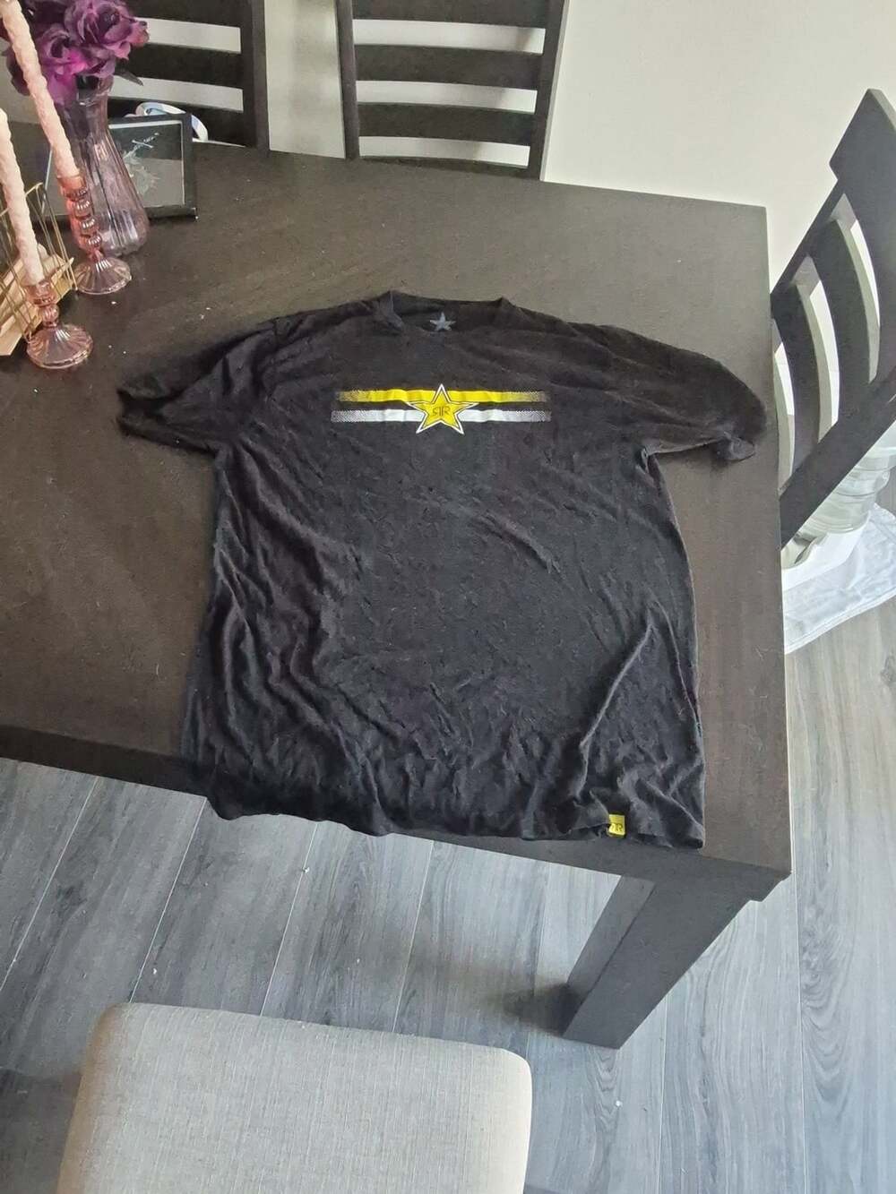 Rockstar Energy Drink T-Shirt Size Large Black Graphic Tee